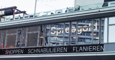 a building with a sign on it