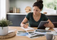 Vakantie vergelijken met een checklist aan tafel